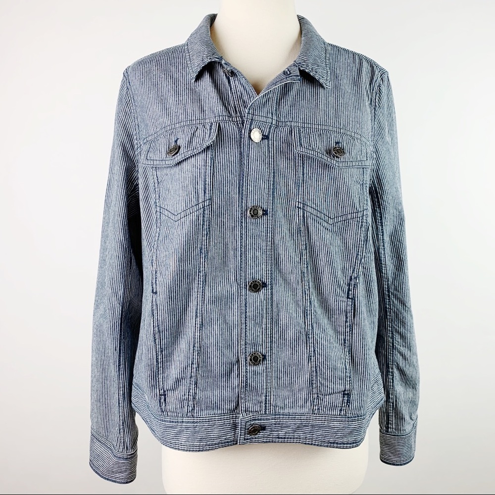Talbots Striped Jacket Size Large Petite